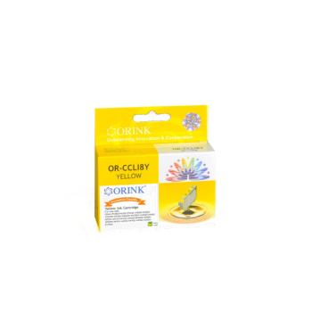 ORINK Tusz CLI8Y do drukarek Canon Pixma iP3300 / iP4200 / MP520 / MP800 / MP970 | Yellow | 14ml.