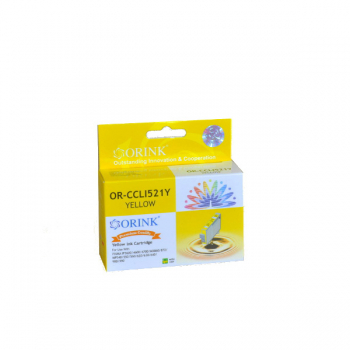 ORINK Tusz CLI521Y do drukarek Canon Pixma MP540 /  MP620 / MX870 / IP3600 | Yellow | 10,5ml.