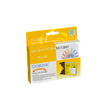 ORINK Tusz LC1280XLY do drukarek Brother MFCJ6510DW / J425W / DCP J525N | Yellow | 19ml.