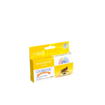ORINK Tusz CLI551XLY do drukarek Canon Pixma MG5450 / 6350 / Pixma iP7250 | Yellow | 12ml.