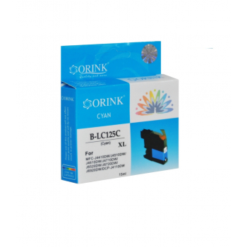 ORINK Tusz LC125C do drukarek Brother MFC J4410DW / DCP J4110DW | Cyan | 15ml.