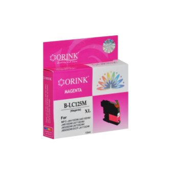 ORINK Tusz LC125M do drukarek Brother MFC 4410DW / DCP J4110DW | Magenta | 15ml.
