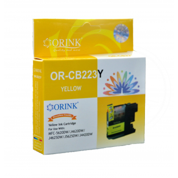 ORINK Tusz LC223Y do drukarek Brother MFC J5620DW / J4620DW / J4625DW / J5625DW / J4420DW | Yellow | 10ml.