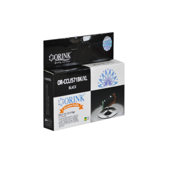 ORINK Tusz CLI571XLBK do drukarek Canon Pixma MG5750 / 6850 / 7750 / 7753 / CLI571 | Black | 12ml.