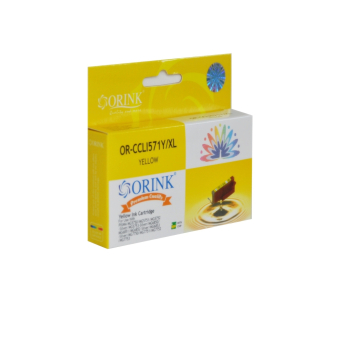ORINK Tusz CLI571YXL do drukarek Canon Pixma MG5750 / MG6850 / MG7750 / CLI571Y | Yellow | 12ml.