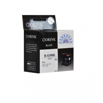 ORINK Tusz LC529XLBK do drukarek Brother DCP J100 / DCP J105 / MFC J200 | Black | 58ml.