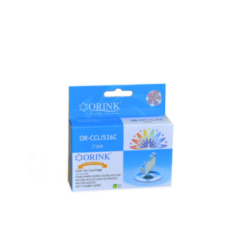 ORINK Tusz CLI526C do drukarek Canon 526 Pixma iP4850 / IX6550 / MG5150 / MX715 | Cyan | 10,5ml