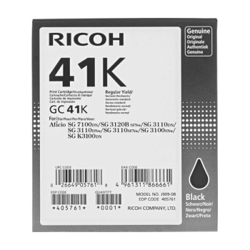Ricoh Gel cart GC-41K HC 405761 Black 2500sh