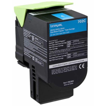 Lexmark Toner 702C 70C20C0 Cyan 1K