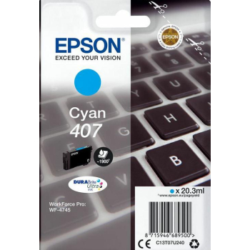 Epson Tusz WF-4745 C13T07U240 Cyan 1900 stron  20,3ml