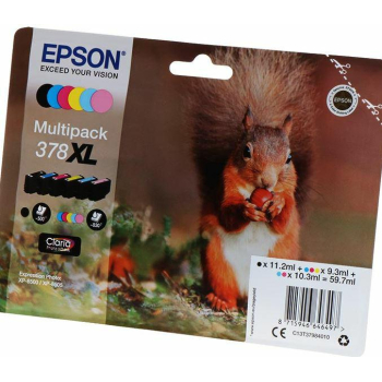 Epson Tusz Multipack 378XL CMYKPCPM Black - 500 stron / 11,2 ml., Color - 5