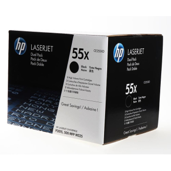 HP Toner nr 55XD CE255XD Black 2pack 2x12,5K