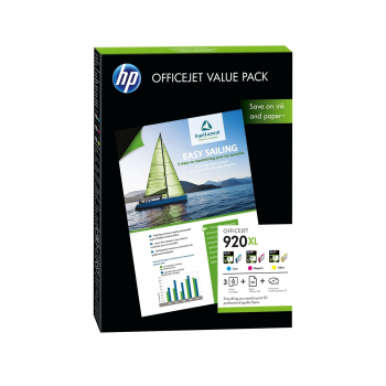 HP Tusz nr 920XL CH081AE CMY+papier 3pac CD972/CD973/CD974