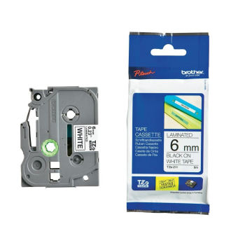 Brother Taśma TZE-211 6mm Black on White