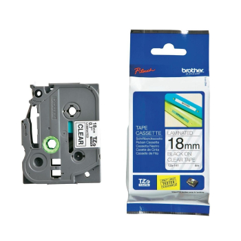 Brother Taśma TZE-141 18mm czarna/transp