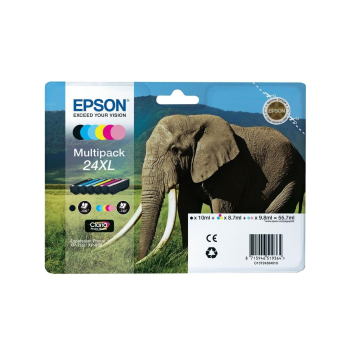 Epson Tusz XP750 T2438 CMYK/LC/LM 6pack, 3x8,7/2x9,8/10ml