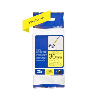 Brother Taśma TZE-FX661 BLACK ON YELLOW FLEXIBLE ID 36 mm
