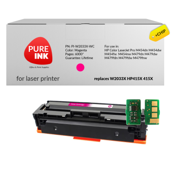 Toner Pureink W2033X HP415X 415X do M454 M479 z chipem