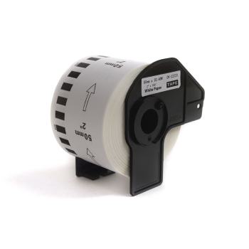 Etykiety JetWorld Zamiennik Brother DK Czarny na Białym 50mm*30.48m  DK22223, DK-22223, DK22.223