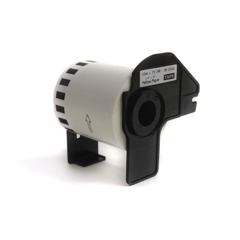 Etykiety JetWorld Zamiennik Brother DK Czarny na Żółtym 62mm*15.24m DK22606, DK-22606, DK22.206