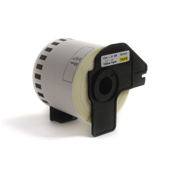 Etykiety JetWorld Zamiennik Brother DK Czarny na Żółtym 62mm*30.48m DK44605, DK-44605, DK44.605