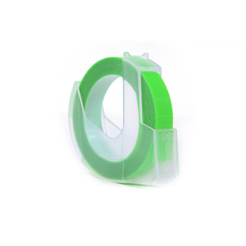 Taśma 3D JetWorld Zamiennik Dymo Białe na Fluorescencyjnym Zielonym (do wytłaczania, emboss) 9mm x 3m (S0898290) (10szt.)
