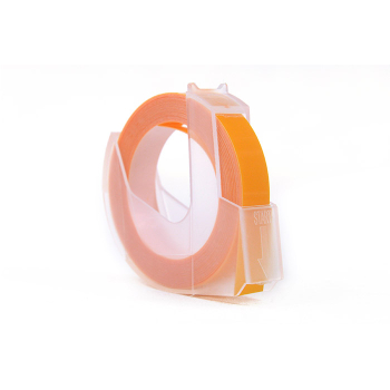 Taśma 3D JetWorld Zamiennik Dymo Biały na Żółtym (do wytłaczania, emboss) 9mm x 3m (S0898170) (10szt.)