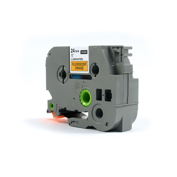 Taśma JetWorld Czarny na Fluorescencyjnym Pomarańczowym Zamiennik Brother 24mm x 8m TZe-B51 (TZEB51, TZB51, TZ-B51)