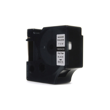 Taśma JetWorld Zamiennik Dymo Rhino Czarny na Białym 24mm x 5,5m Winylowa, Vinyl (1805430)