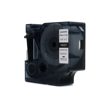 Taśma JetWorld Zamiennik Dymo Rhino Czarny na Białym (18057) termokurczliwa 19mm x 1.5m