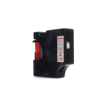 Taśma JetWorld Zamiennik Dymo D1 Czerwony na Przezroczystym 9mm x 7m  LM100, LM100Plus, LM100Series, LM120P, LM280, LM300, LM350, LM350D, LM350Series,