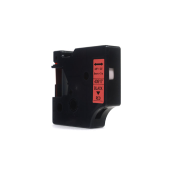 Taśma JetWorld Zamiennik Dymo D1 Czarny na Czerwonym 9mm x 7m  LM100 , LM120, LM150, LM160, LM200, LM210, LM210D, LM220, LM260, LM260P, LM260D, LM280,
