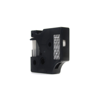 Taśma JetWorld Zamiennik Dymo D1 Biały na Przezroczystym 9mm x 7m  LM100, LM100Plus, LM100Series, LM120P, LM280, LM300, LM350, LM350D, LM350Series, LM