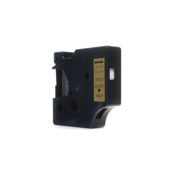 Taśma JetWorld Zamiennik Dymo D1 Czarny na Złotym 9mm x 7m  LM100, LM100Plus, LM100Series, LM120P, LM280, LM300, LM350, LM350D, LM350Series, LM360D, L