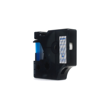 Taśma JetWorld Zamiennik Dymo D1 Niebieski na Przezroczystym 6mm x 7m  LM100, LM100+, LM200, LM300, LM400, LM420P, LM350, LM350D, LM360D, LM450D, LM26