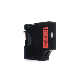 Taśma JetWorld Zamiennik Dymo D1 Czarny na Czerwonym 6mm x 7m LM100, LM100+, LM200, LM300, LM400, LM420P, LM350, LM350D, LM360D, LM450D, LM260P, LM120