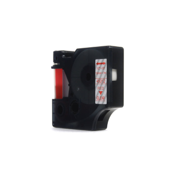 Taśma JetWorld Zamiennik Dymo D1 Czerwony na Przezroczystym 12mm x 7m LM100, LM100+, LM200, LM300, LM400, LM420P, LM350, LM350D, LM360D, LM450D, LM260