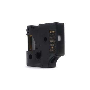 Taśma JetWorld Zamiennik Dymo D1 Złoty na Czarnym 12mm x 7m LM100, LM100+, LM200, LM300, LM400, LM420P, LM350, LM350D, LM360D, LM450D, LM260P, LM120P,