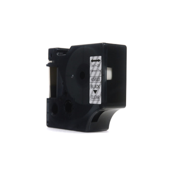 Taśma JetWorld Zamiennik Dymo D1 Czarny na Przezroczystym, 19mm x 7m (45800) (S0720820)