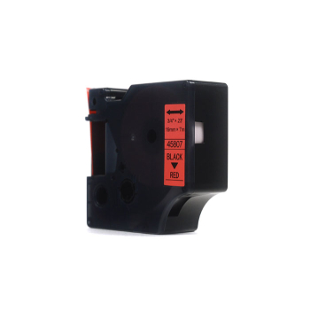 Taśma JetWorld Zamiennik Dymo D1 Czarny na Czerwonym, 19mm x 7m (45807) (S0720870)