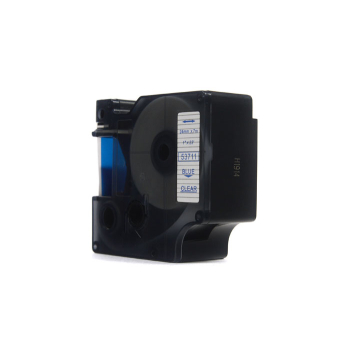 Taśma JetWorld Zamiennik Dymo D1 Niebieski na Przezroczystym, 24mm x 7m (53711)