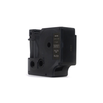 Taśma JetWorld Zamiennik Dymo D1 Biały na Czarnym, 24mm x 7m (53721)