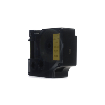 Taśma JetWorld Zamiennik Dymo D1 Czarny na Złotym, 24mm x 7m (53723)