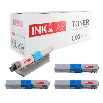 4x Toner InkLab ZESTAW CMYK 44973536/5/4/3 do OKI