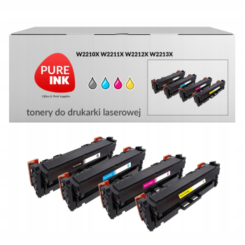 4x Toner Pureink W2210X/1/2/3 HP207X do HP M282nw