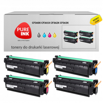 4x Toner Pureink CF360X/1/2/3 HP508X do HP M577c