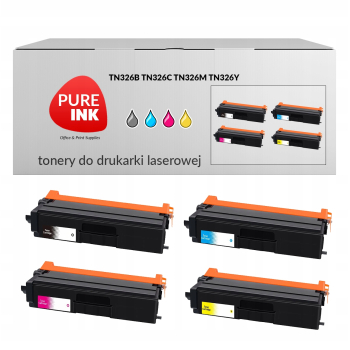 4x Toner Pureink TN326B/C/M/Y Brother MFC-L8650CDW