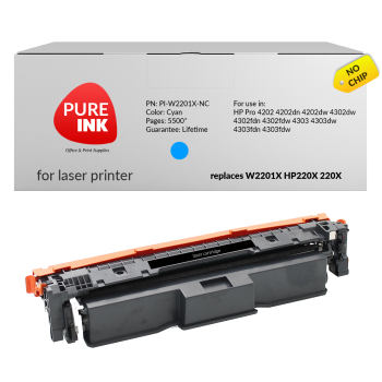 Toner Pureink CY W2201X HP220X Pro 4202 4302 4303 bez chipa